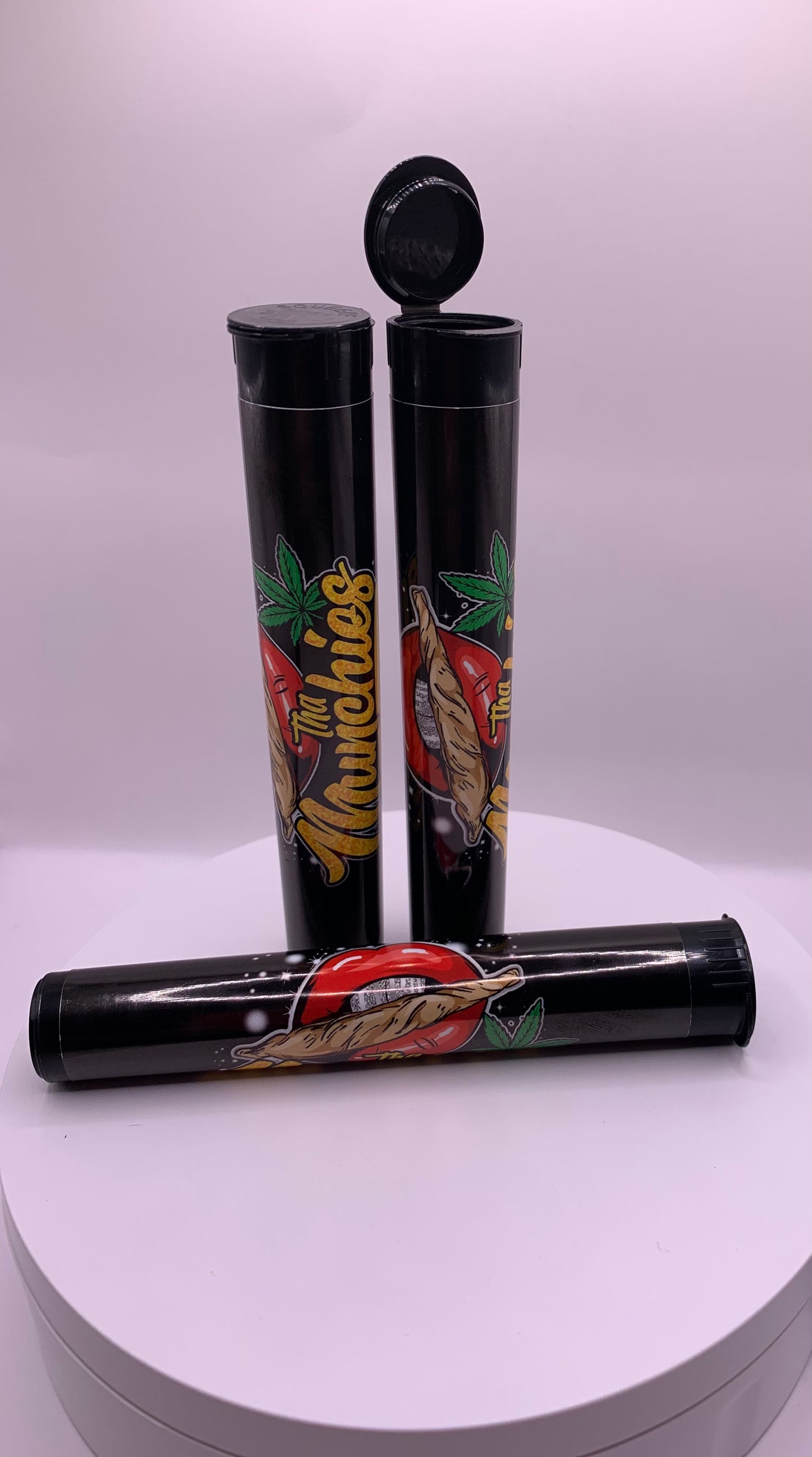 Plastic Pre-Roll Black Tubes