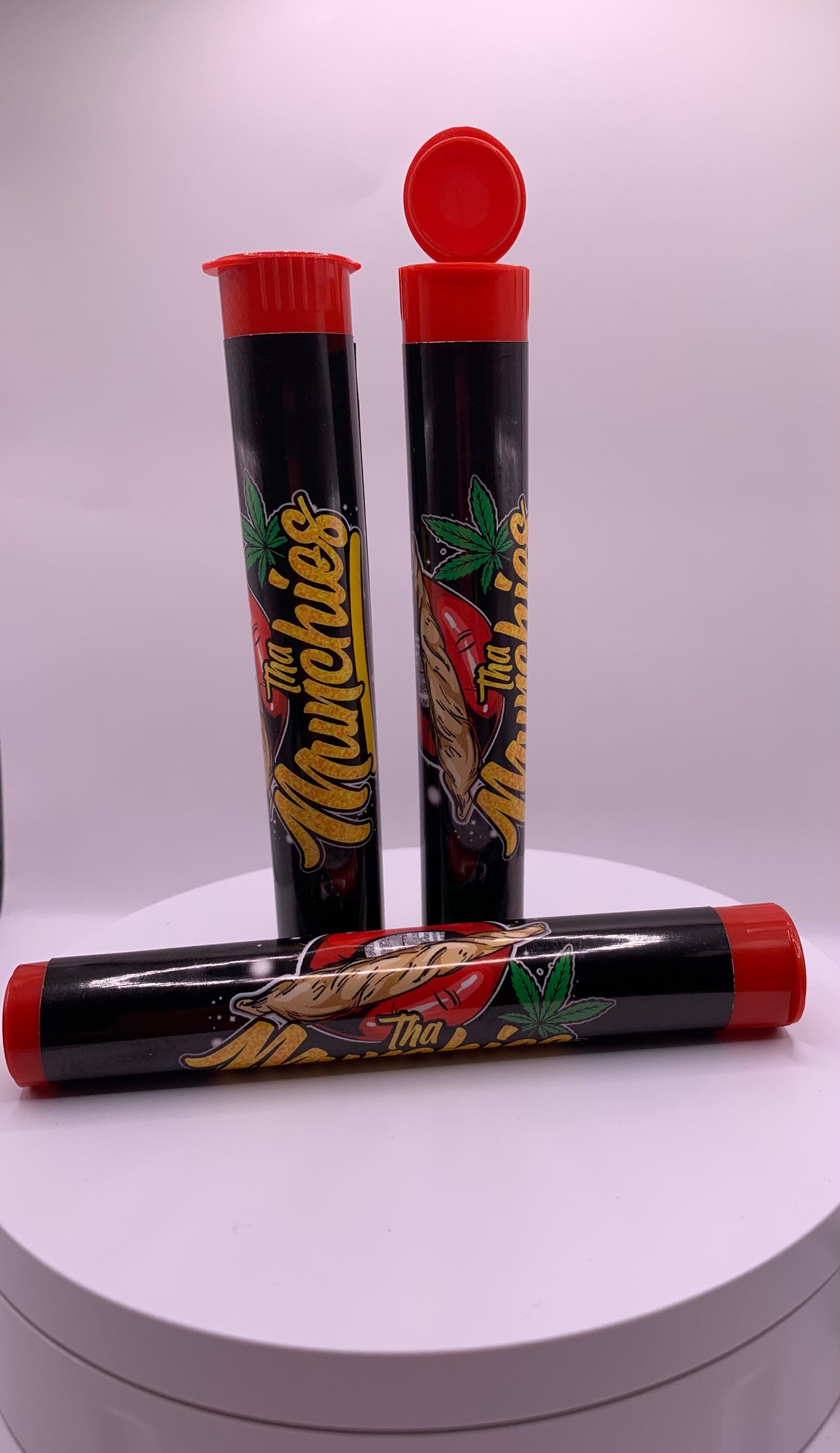 Plastic Pre-Roll Red Tubes