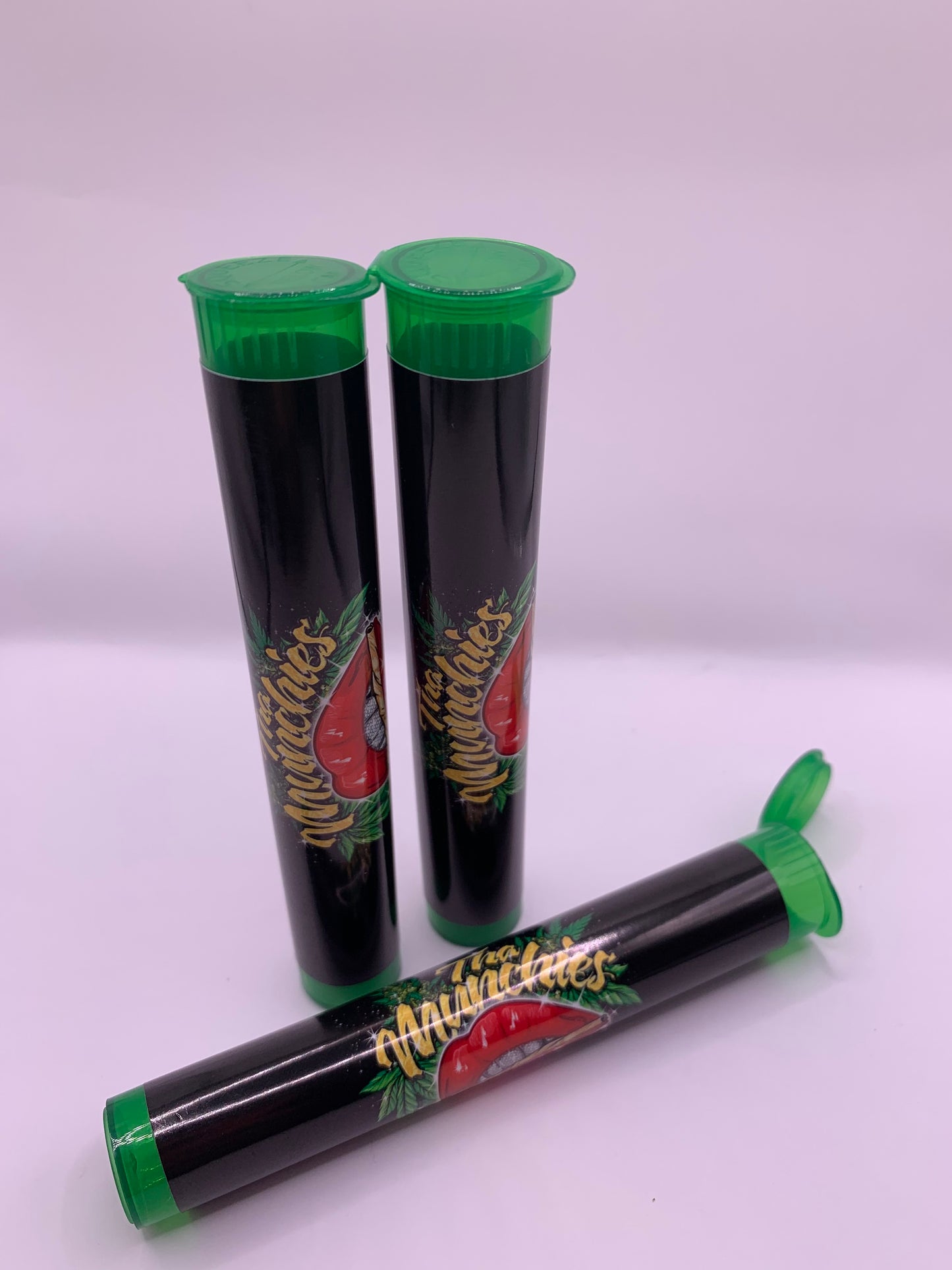 Plastic Pre-Roll Translucent Green Tube