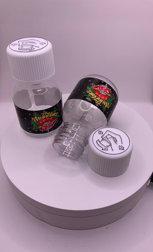 Tha Munchies Custom Plastic Syrup Bottles T/E Screw Cap