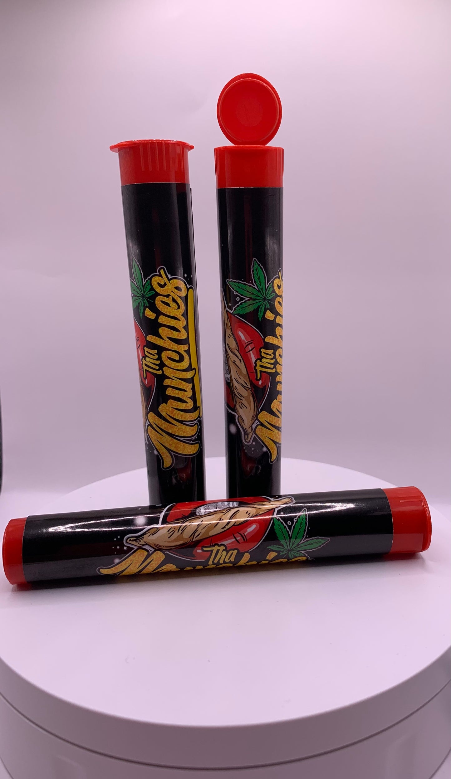 Plastic Pre-Roll Red Tubes