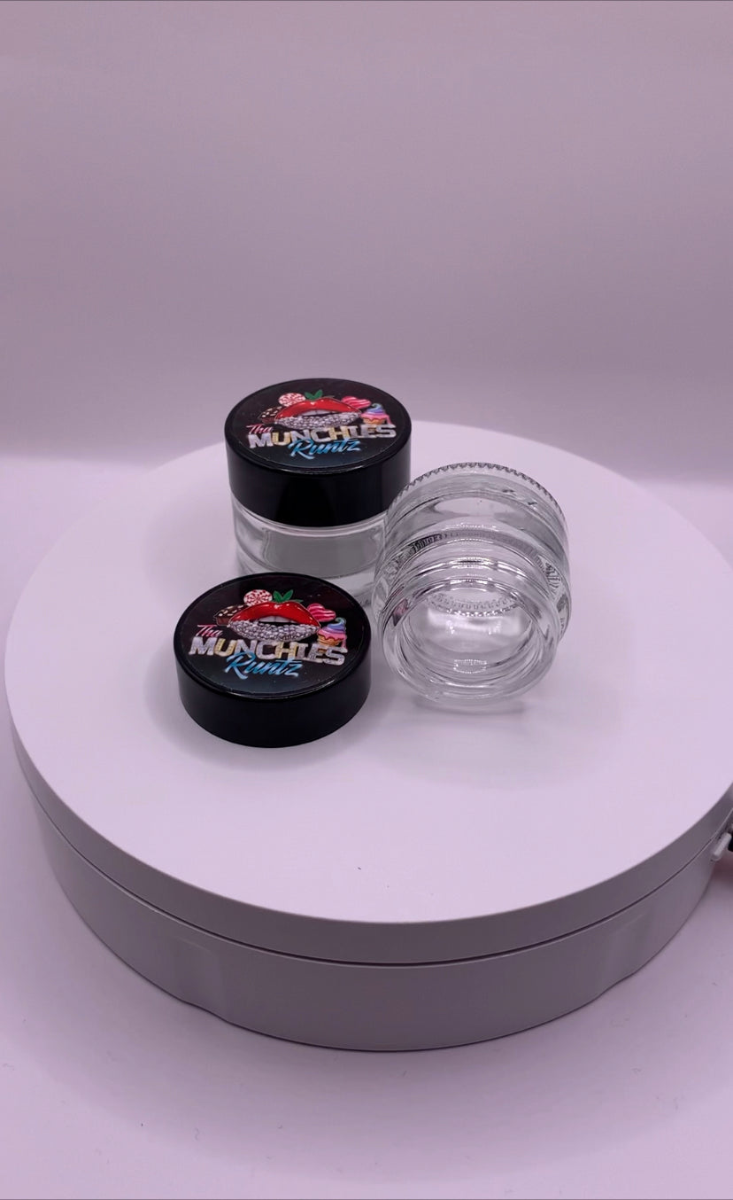 5ml (0.5g-1g) Custom Clear Glass Concentrate Jars