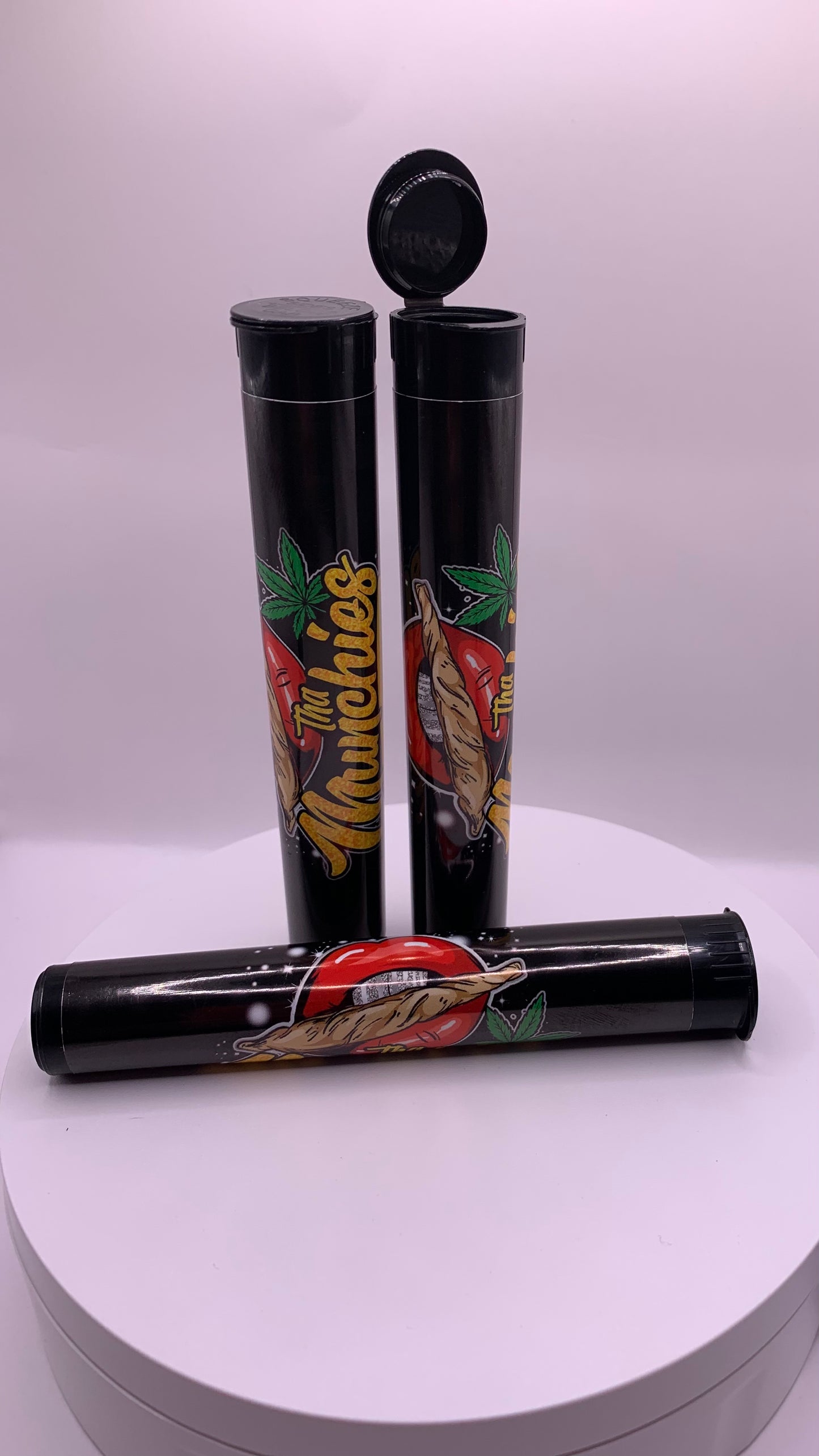 Plastic Pre-Roll Black Tubes