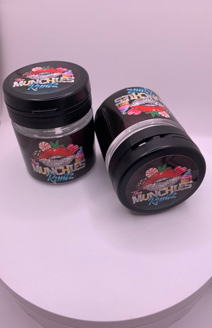 Tha Munchies Runtz Custom Strain Logo Tamper Evident Plastic Jars