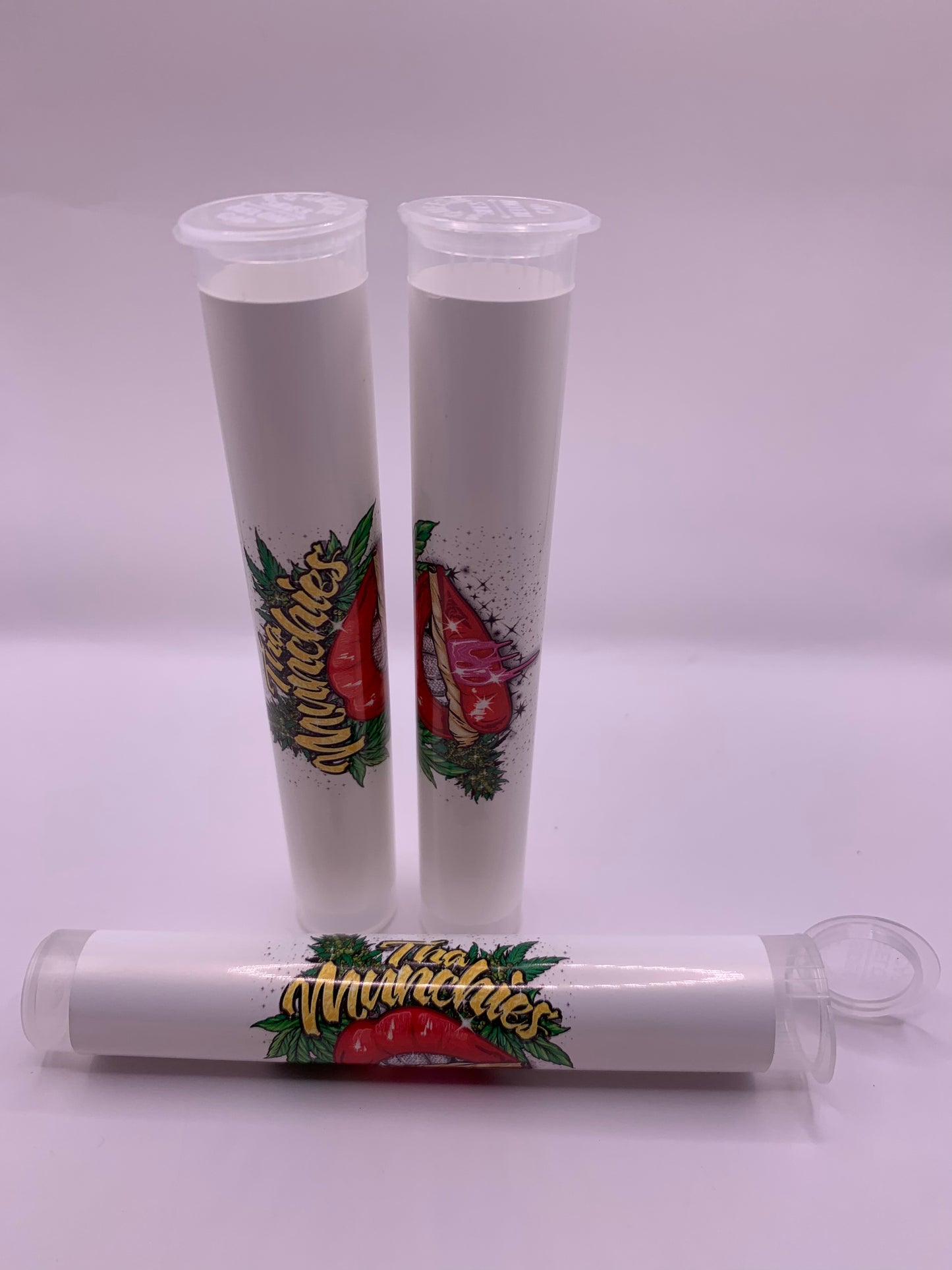 Plastic Vape Pop Top White Tubes (2) Pieces