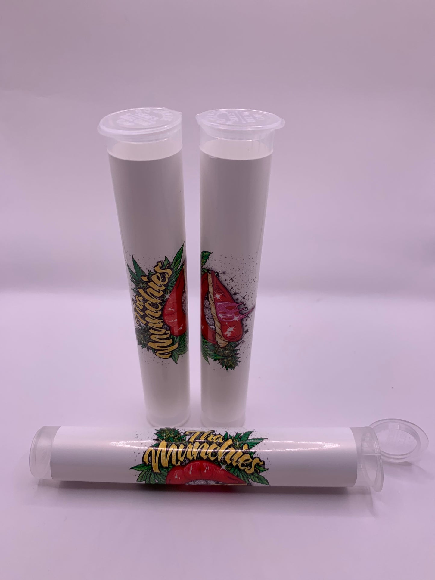 Plastic Vape Pop Top White Tubes (2) Pieces