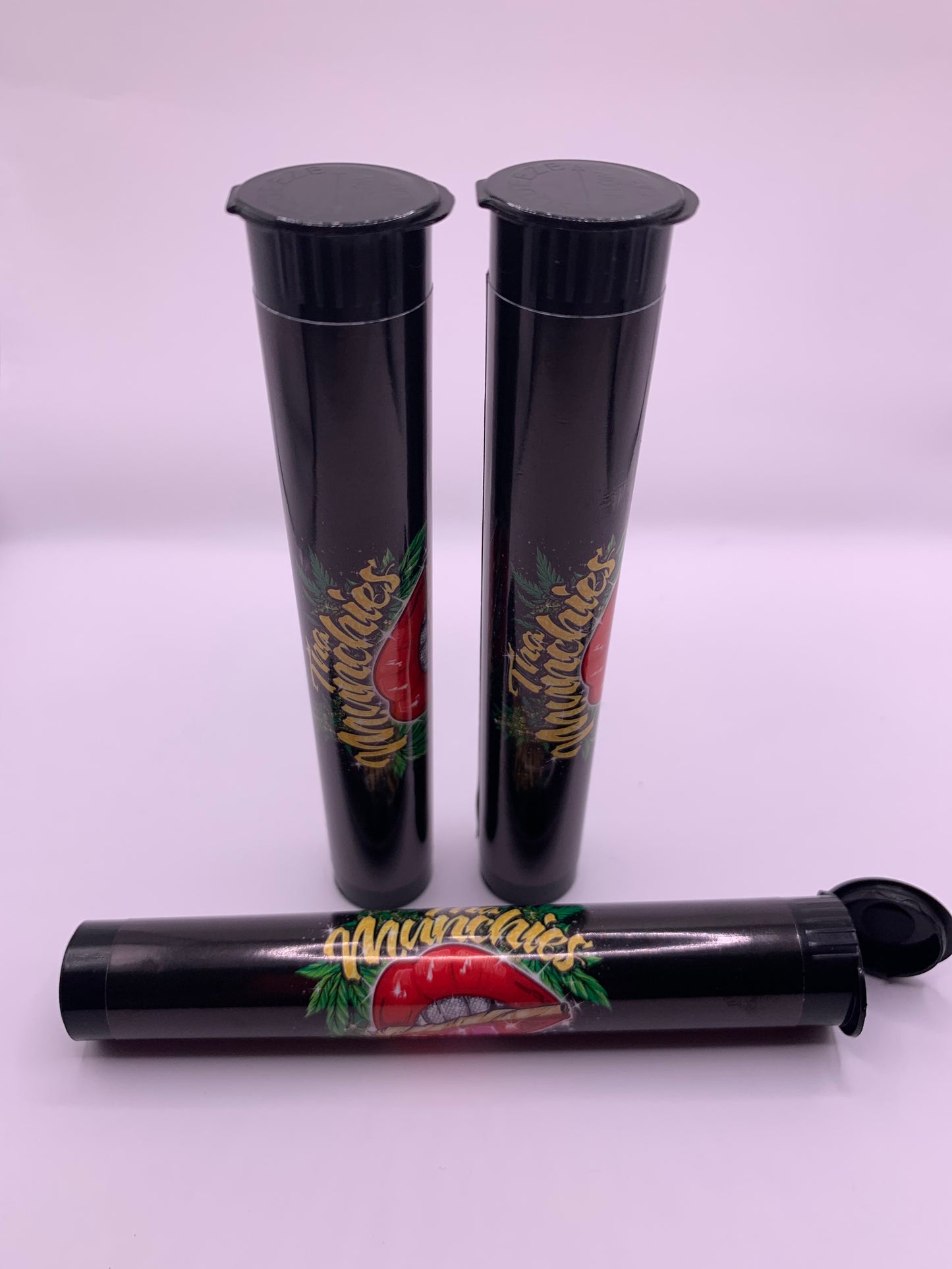 Plastic Vape Pop Top Black Tubes (2) Pieces