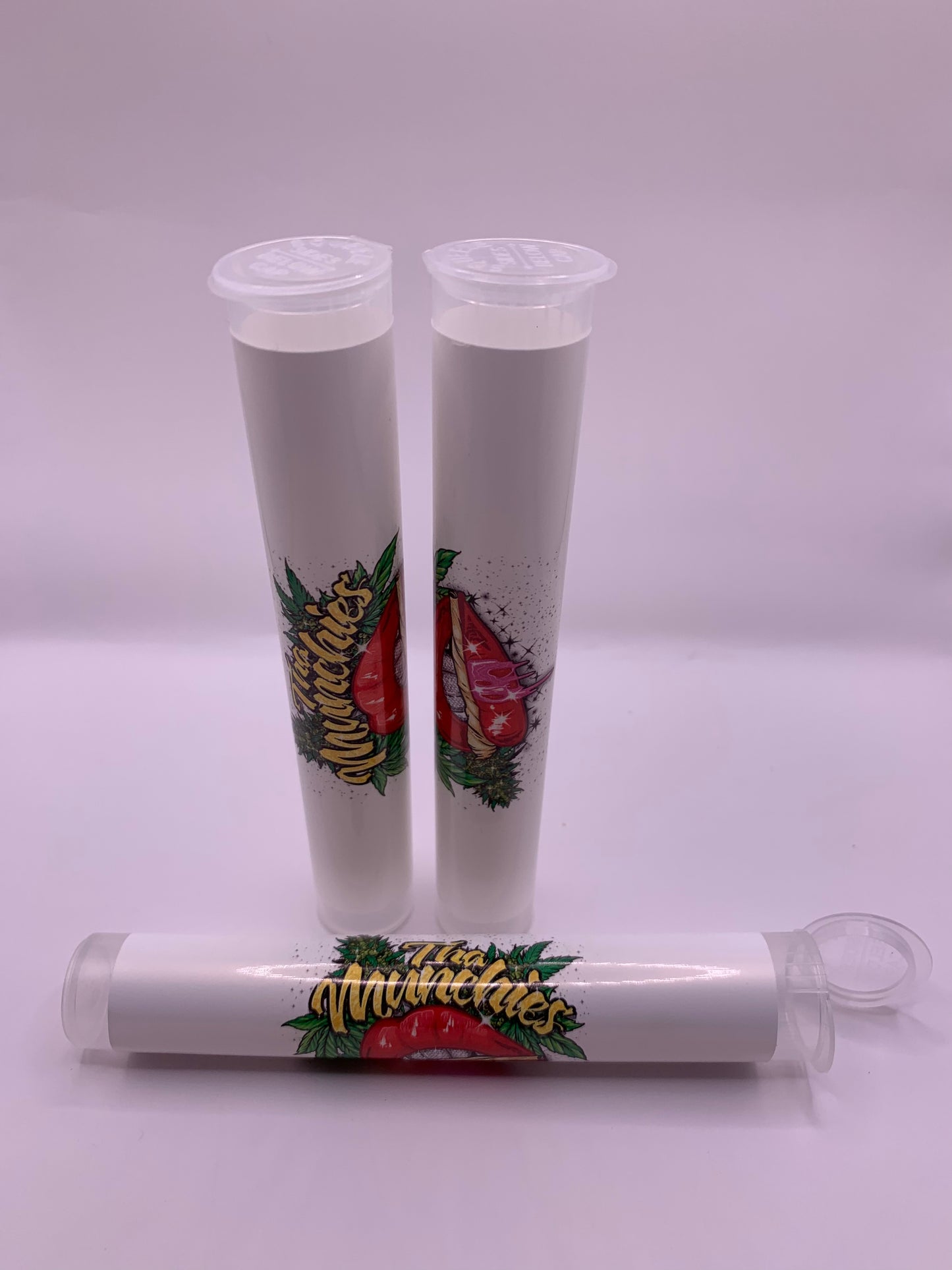 Plastic Vape Pop Top White Tubes (2) Pieces