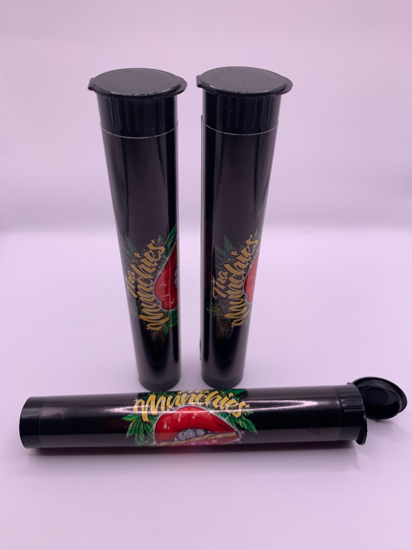 Plastic Vape Pop Top Black Tubes (2) Pieces