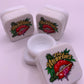 5mL Square Glass White Concentrate Jar (2) Pieces