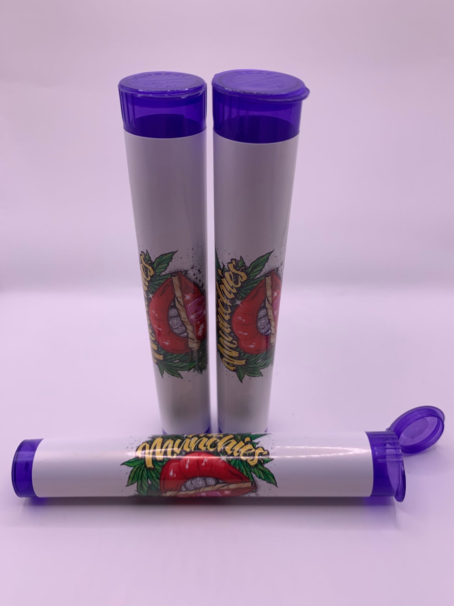 Plastic Pre-Roll Translucent Purple Tube