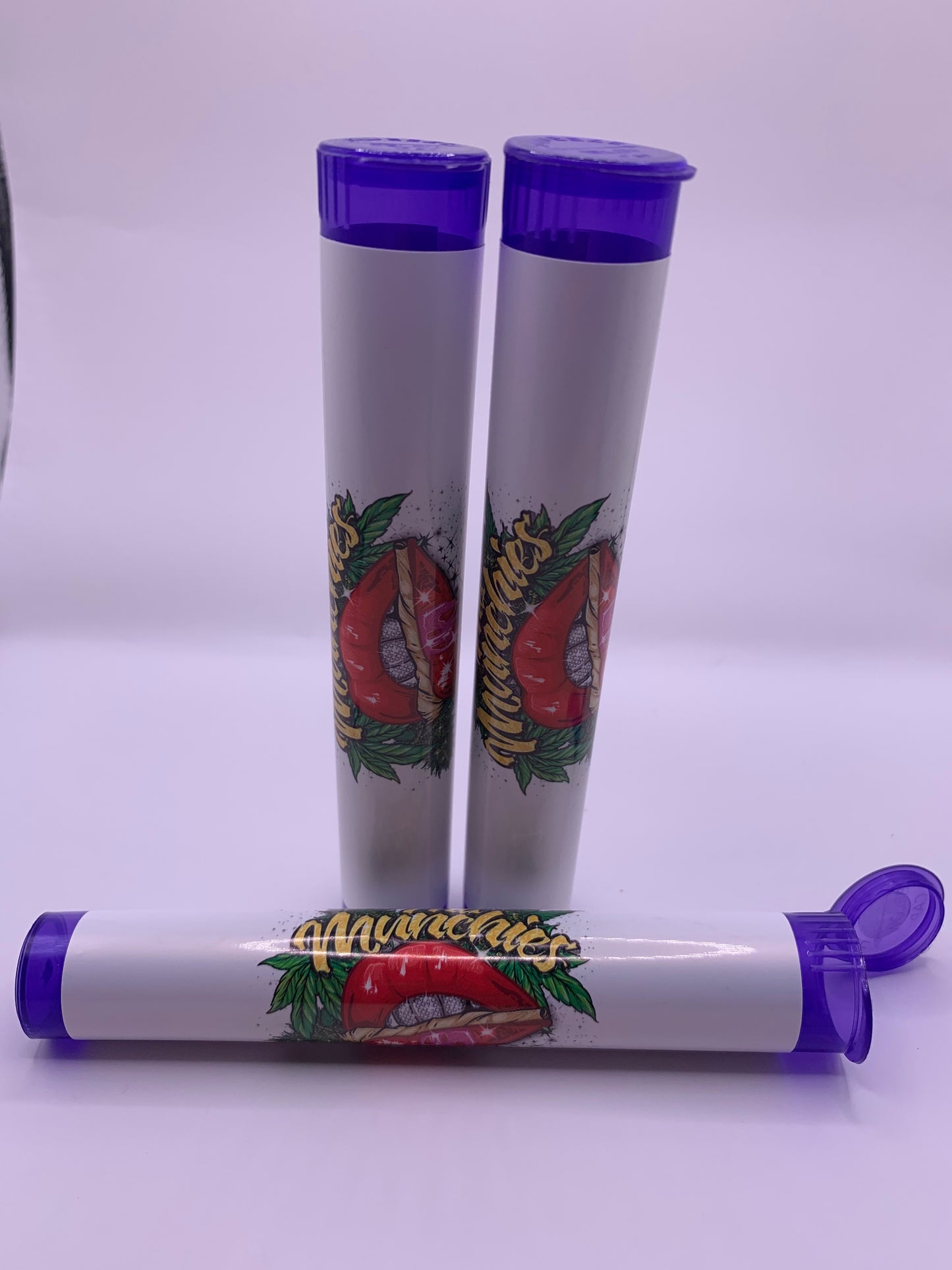 Plastic Pre-Roll Translucent Purple Tube