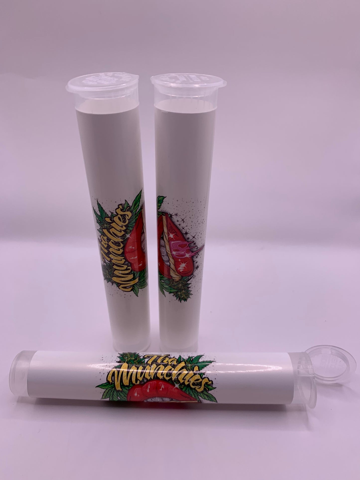 Plastic Vape Pop Top White Tubes (2) Pieces