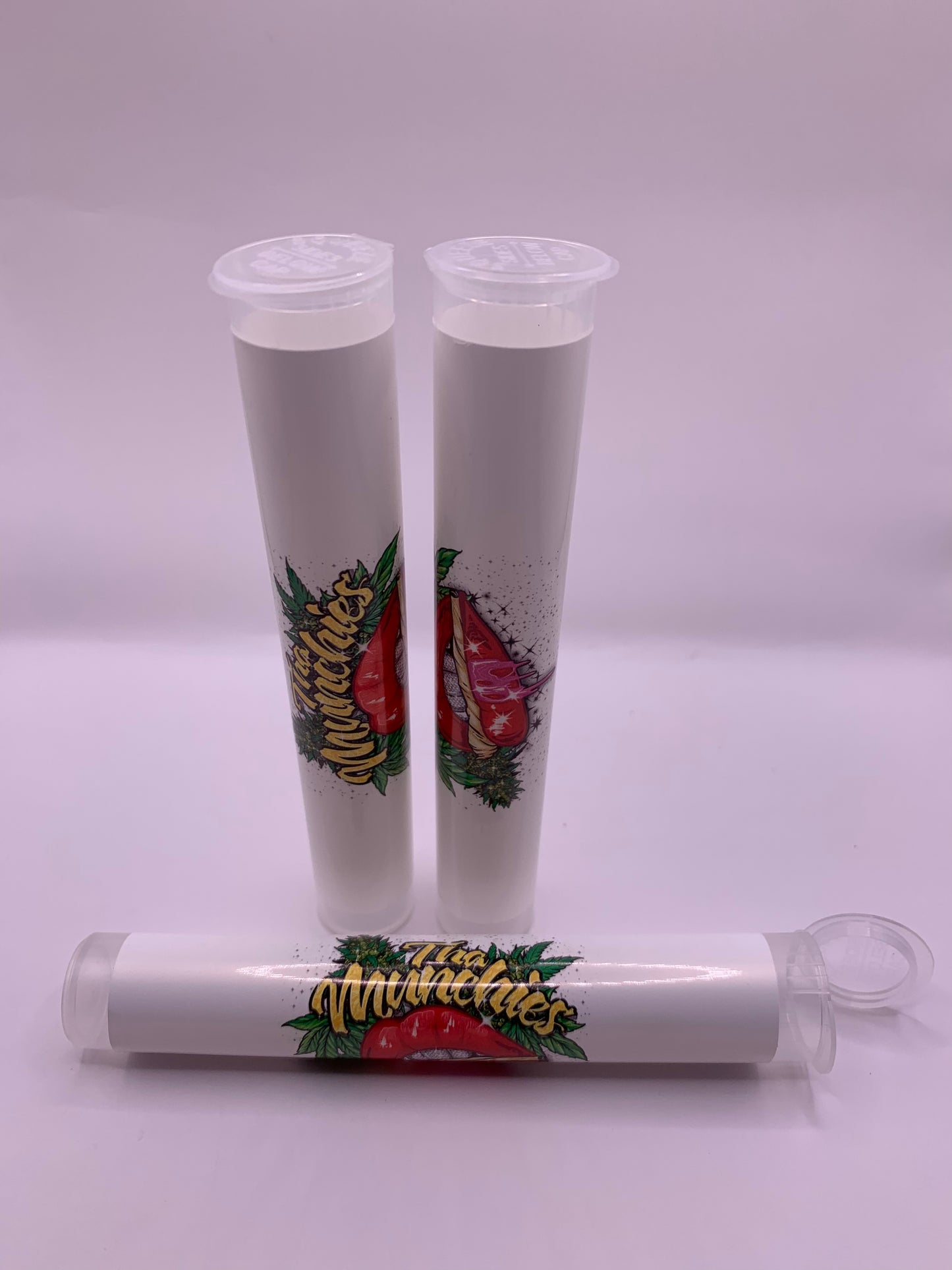 Plastic Vape Pop Top White Tubes (2) Pieces