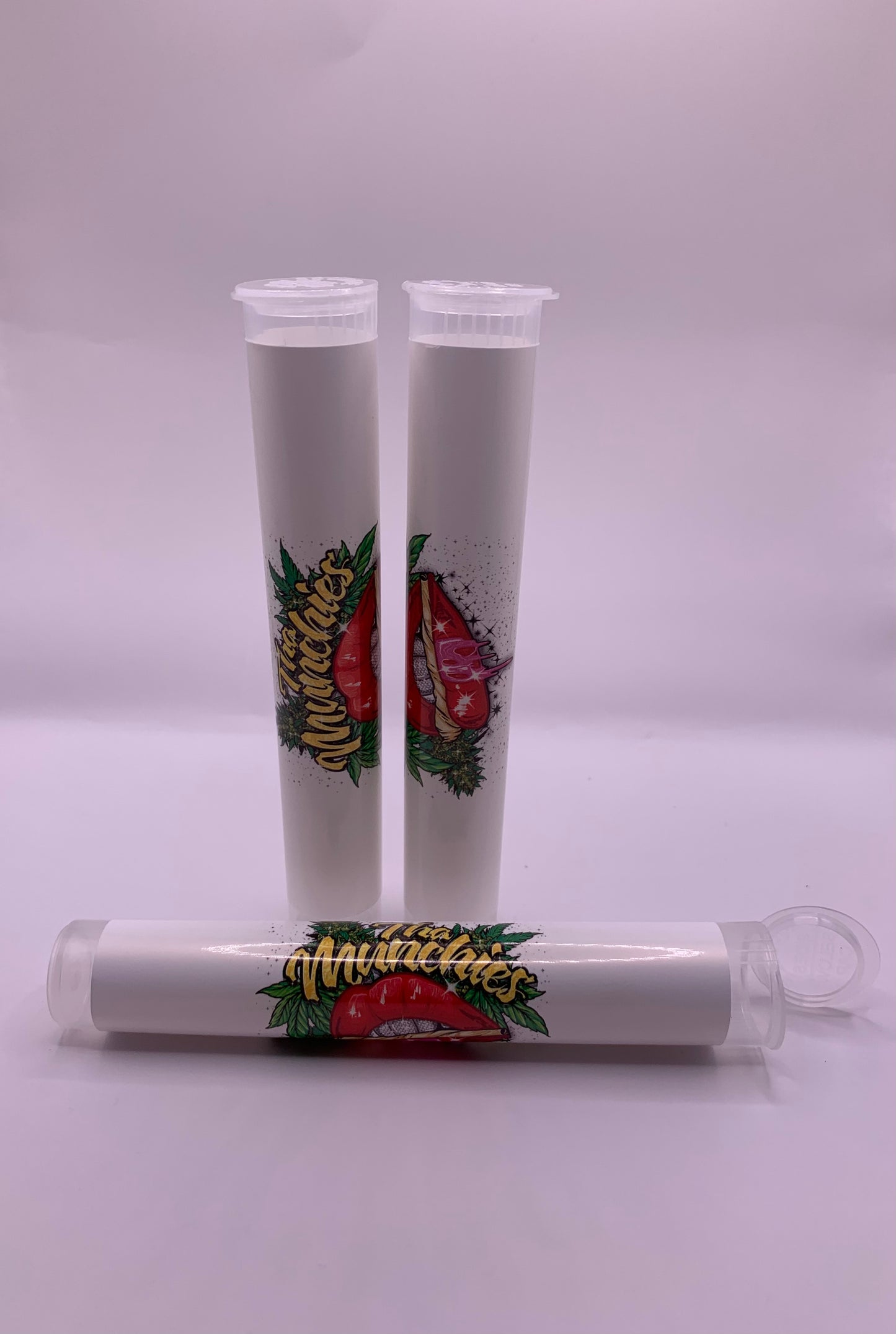 Plastic Vape Pop Top White Tubes (2) Pieces