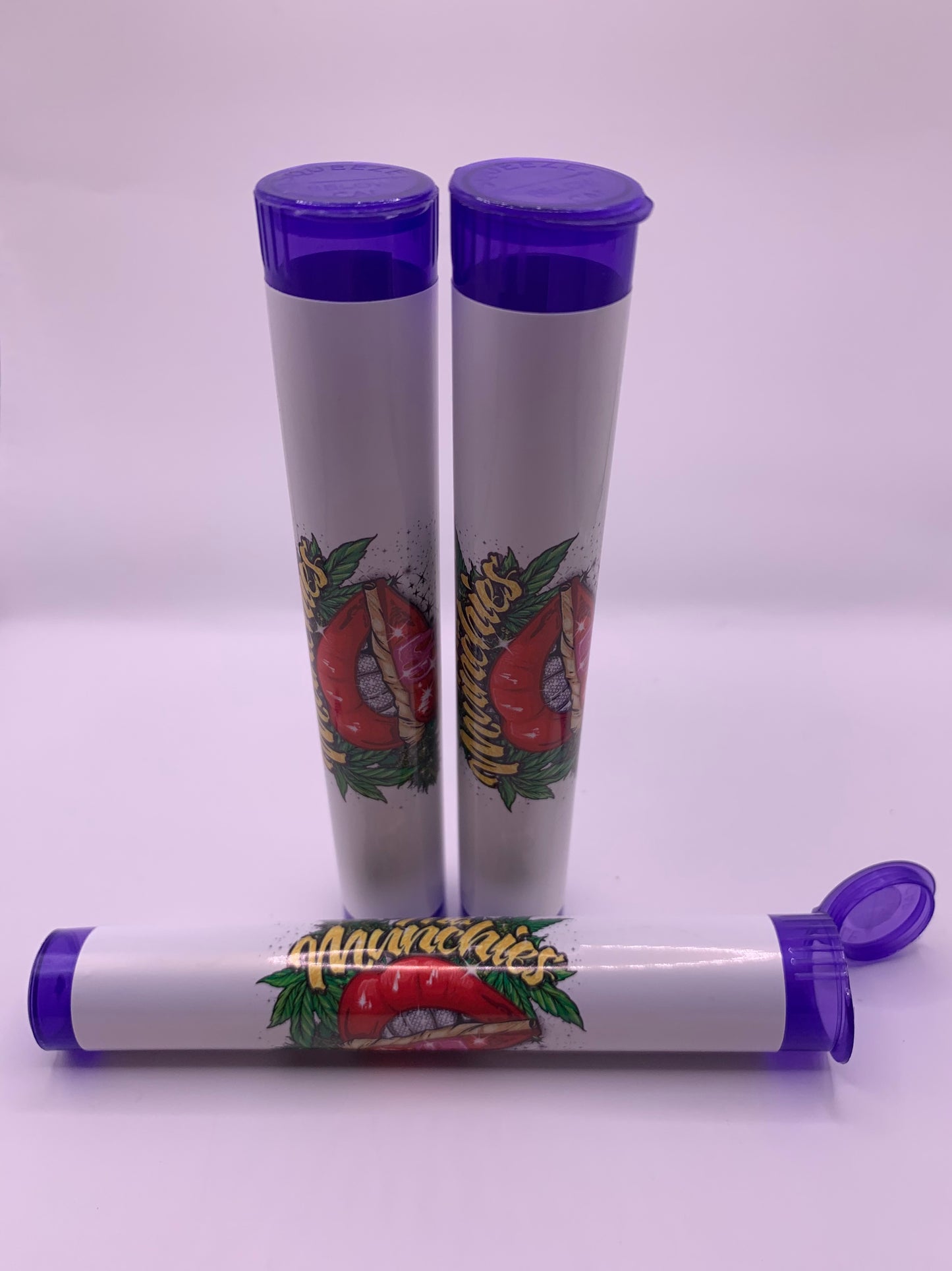 Plastic Pre-Roll Translucent Purple Tube