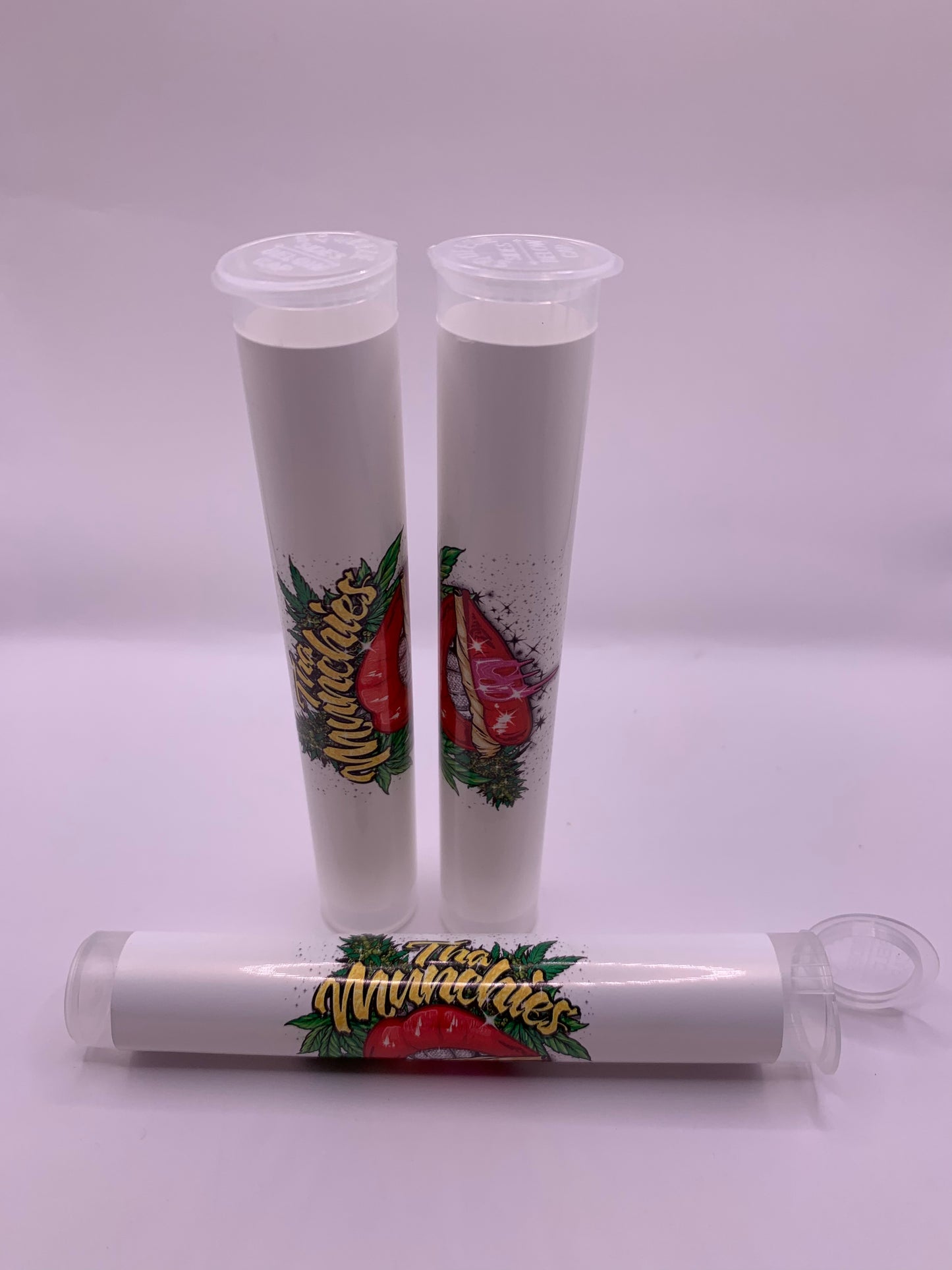 Plastic Vape Pop Top White Tubes (2) Pieces