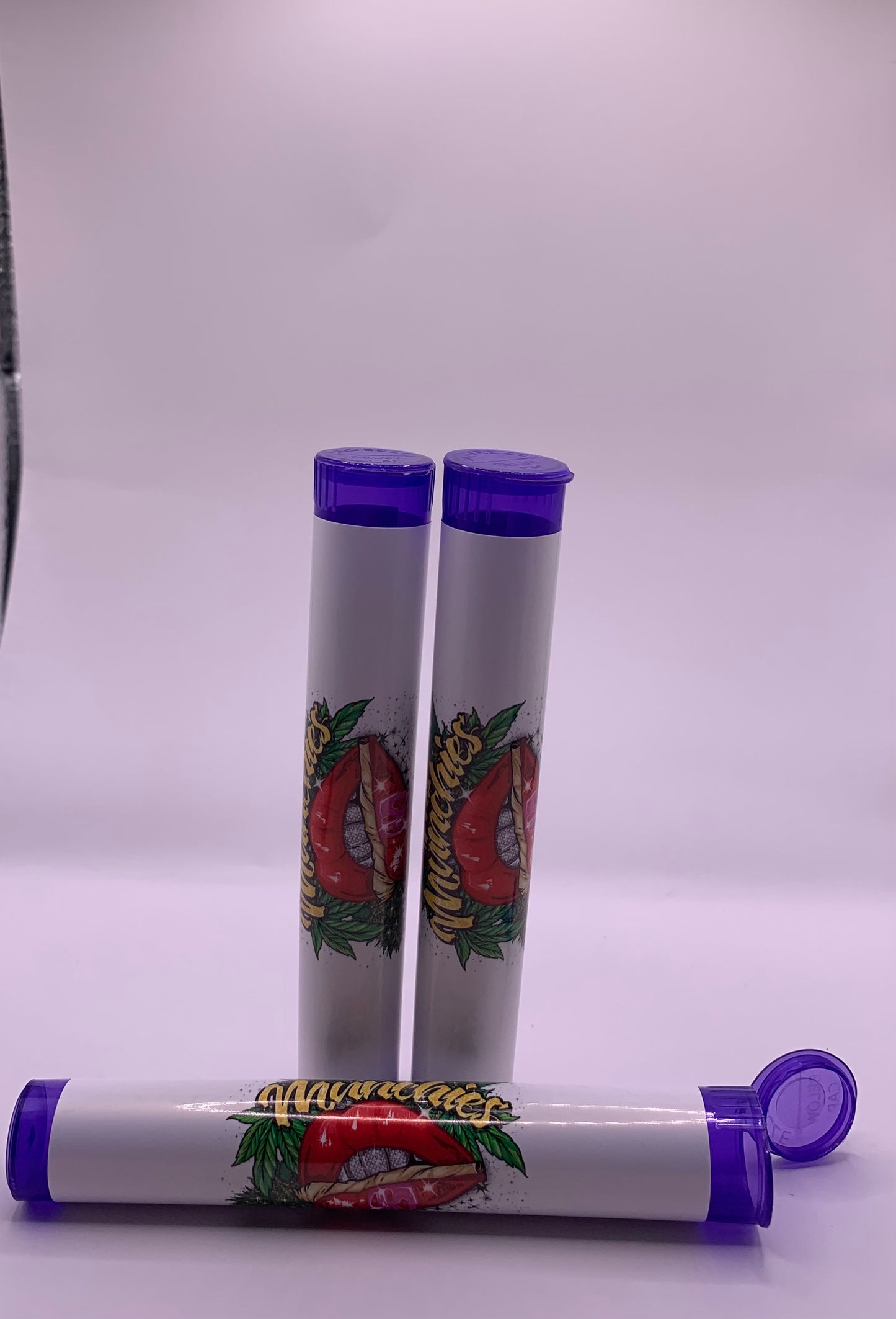 Plastic Pre-Roll Translucent Purple Tube