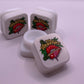 5mL Square Glass White Concentrate Jar (2) Pieces