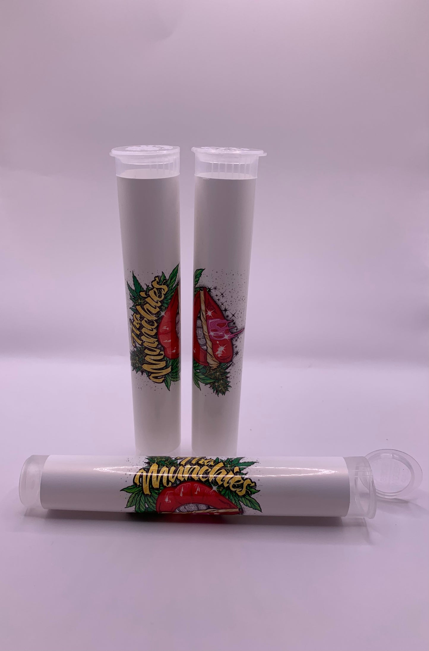 Plastic Vape Pop Top White Tubes (2) Pieces