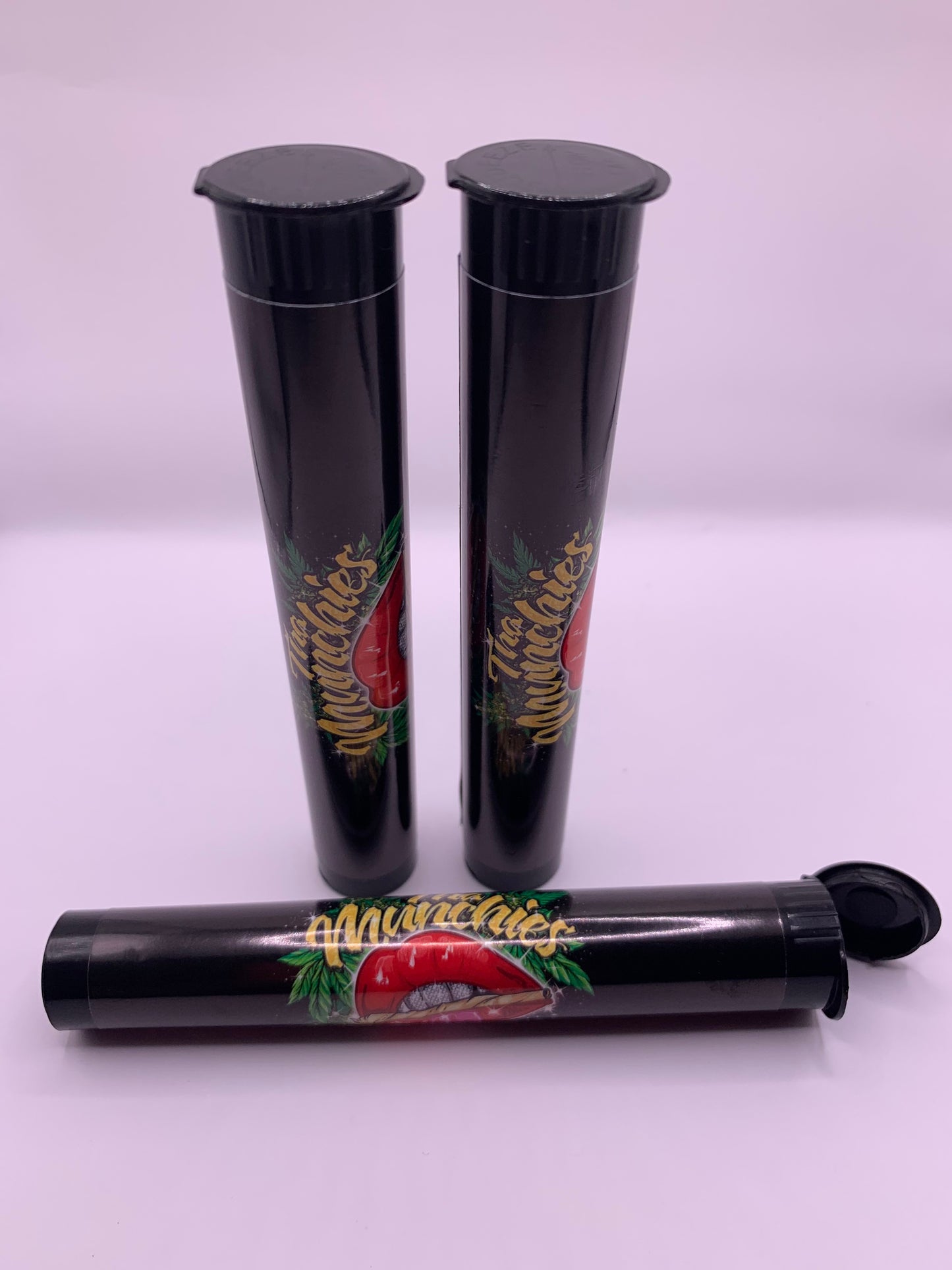 Plastic Vape Pop Top Black Tubes (2) Pieces