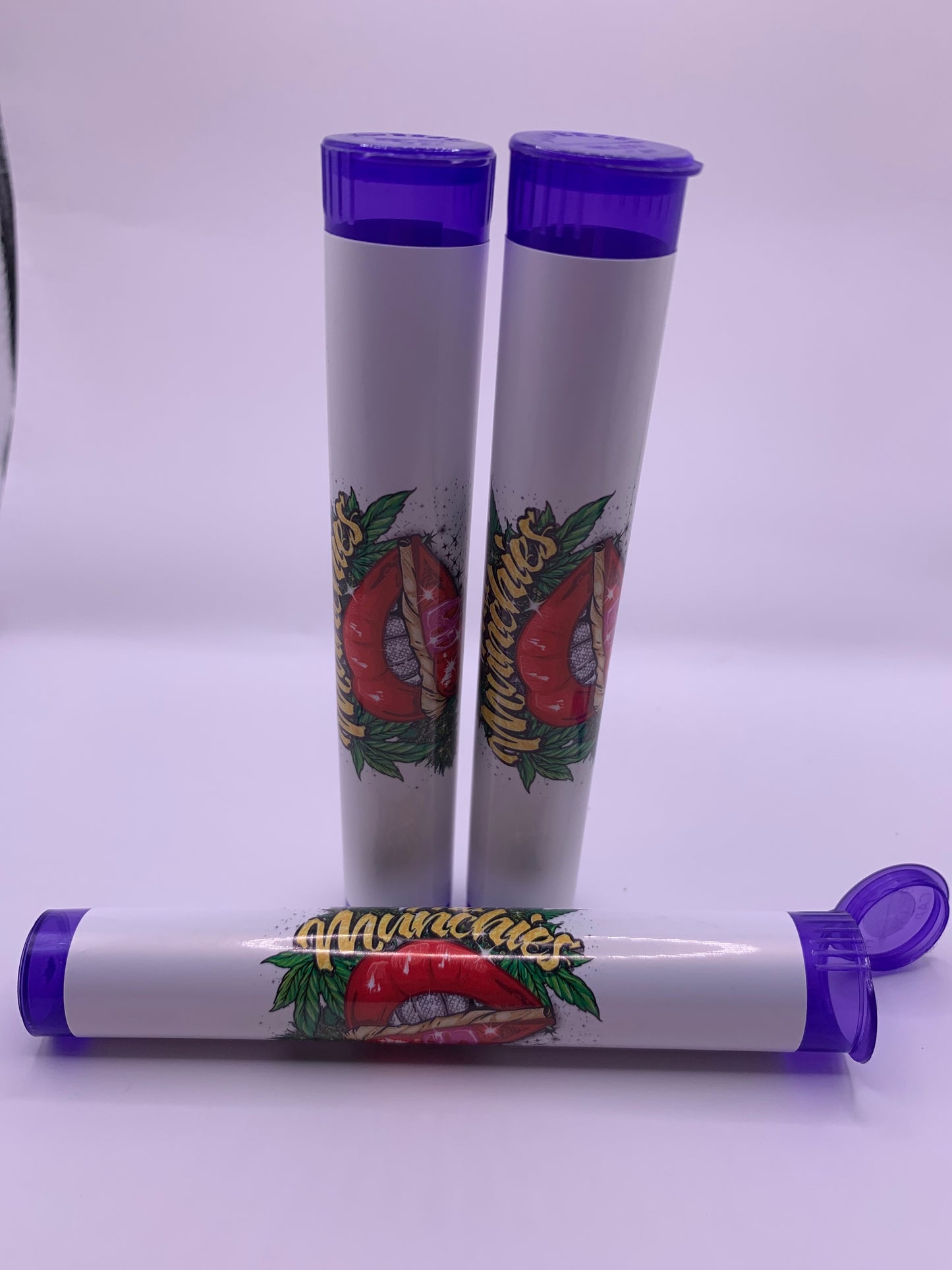 Plastic Pre-Roll Translucent Purple Tube