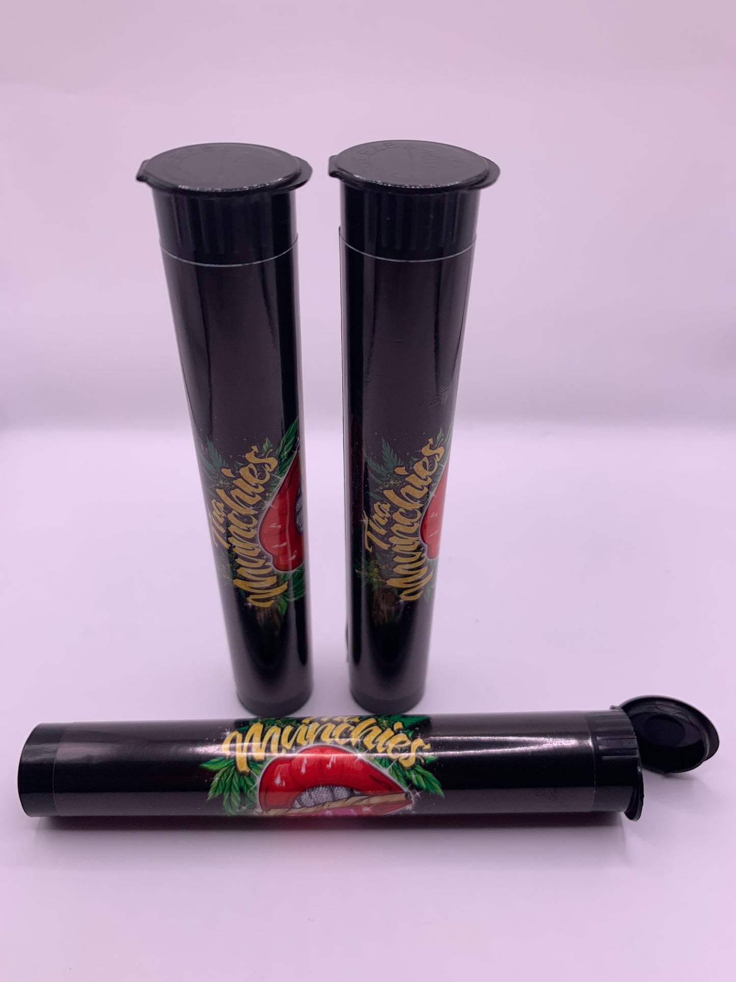 Plastic Vape Pop Top Black Tubes (2) Pieces