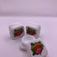 5mL Square Glass White Concentrate Jar (2) Pieces
