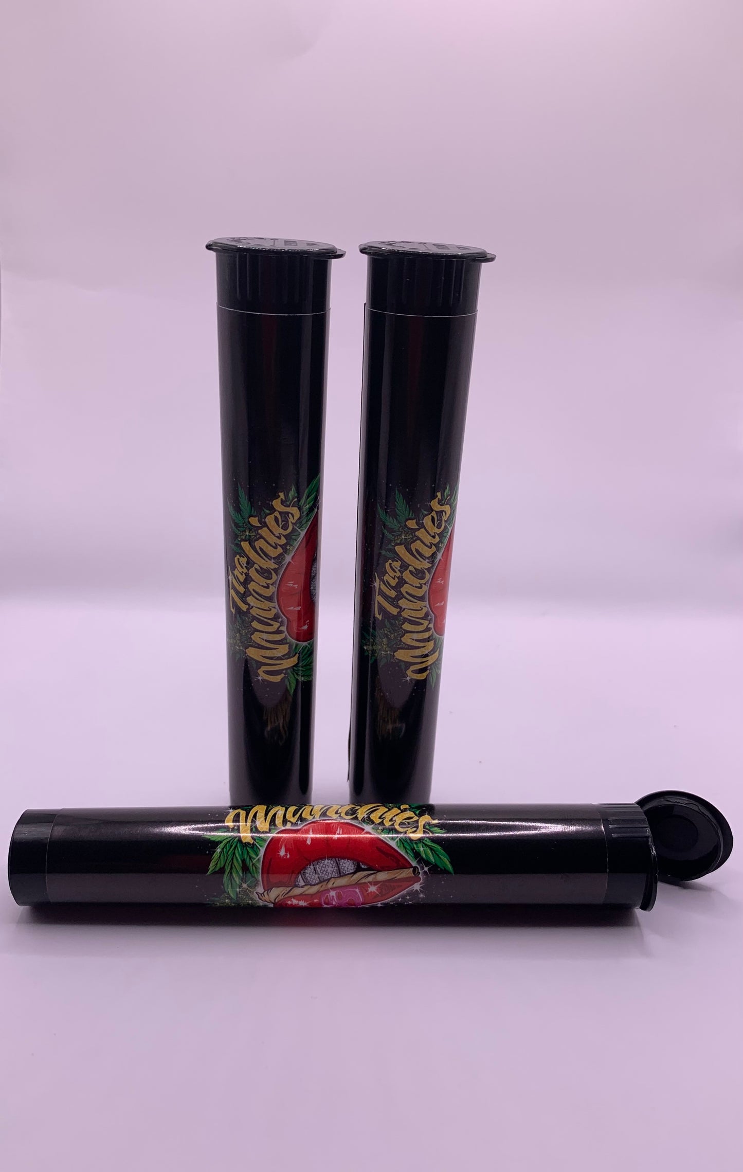 Plastic Vape Pop Top Black Tubes (2) Pieces