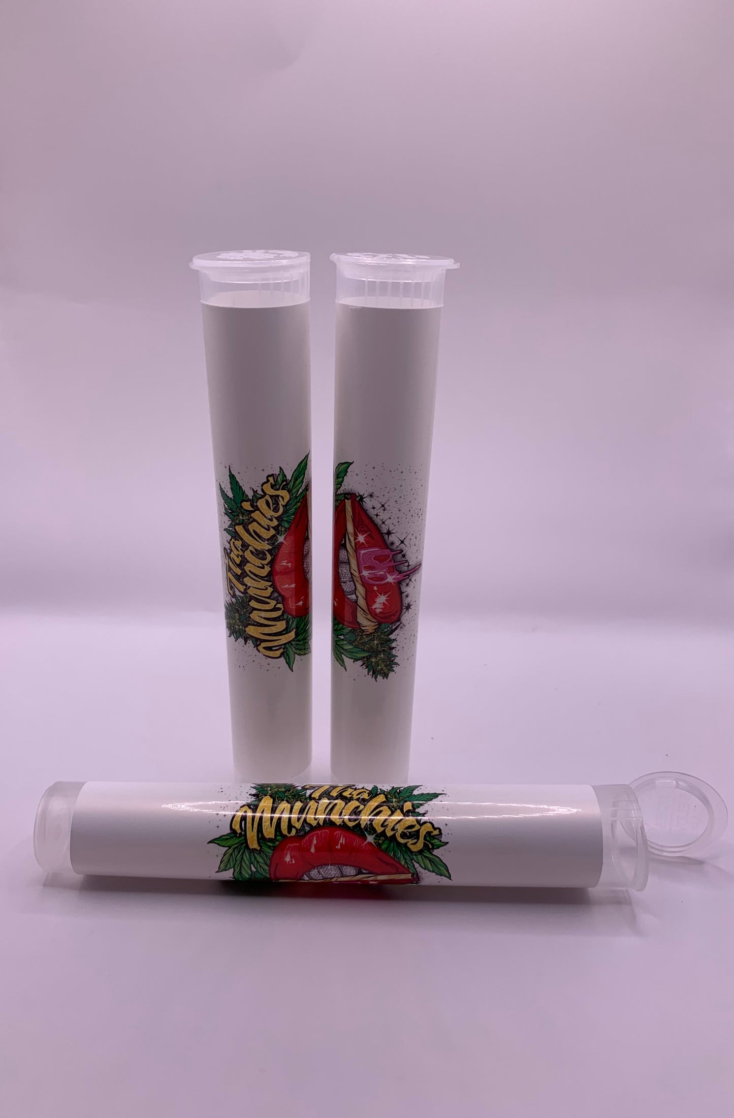 Plastic Vape Pop Top White Tubes (2) Pieces