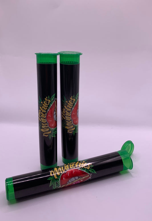 Plastic Pre-Roll Translucent Green Tube