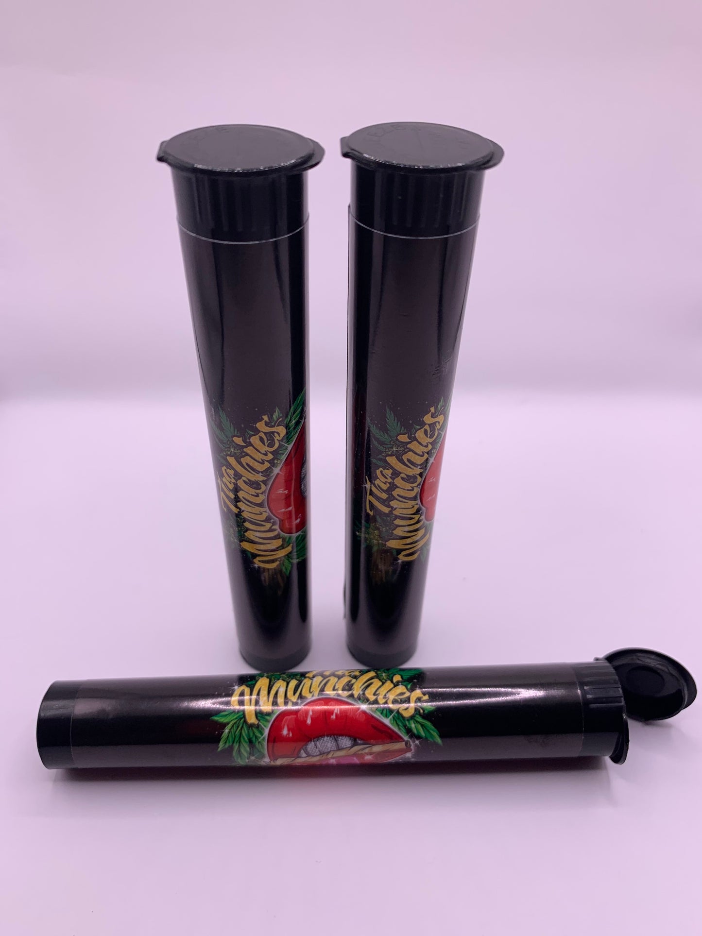 Plastic Vape Pop Top Black Tubes (2) Pieces