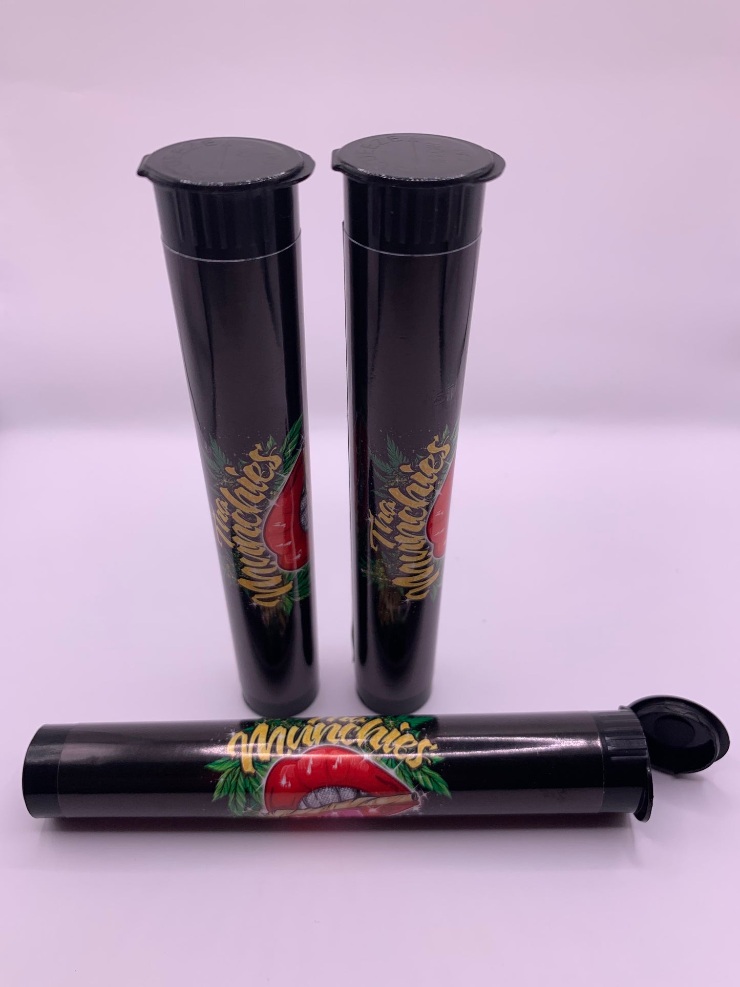 Plastic Vape Pop Top Black Tubes (2) Pieces